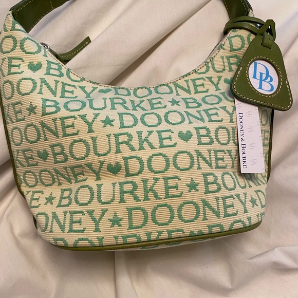 NWT Dooney & Bourke Monogram Hearts and Stars Adjustable Hobo Shoulder Bag - Picture 5 of 16